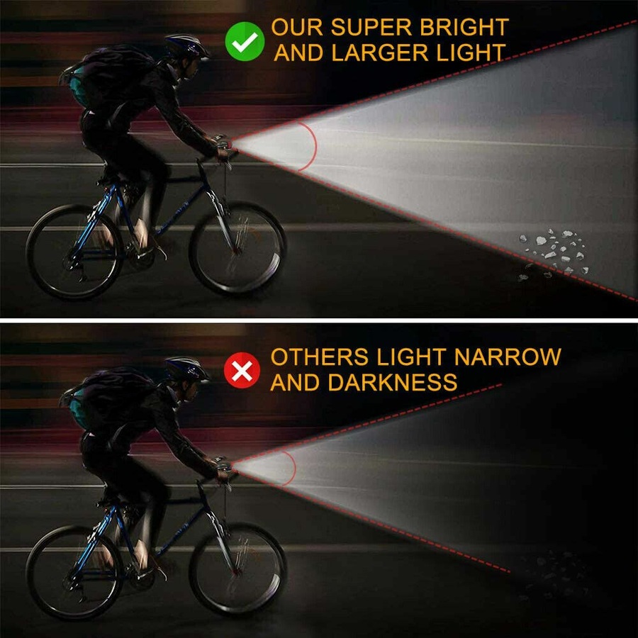 Bicycle Bike Lights Set Waterproof Front Rear LED Light Lamp USB Rechargeable AU