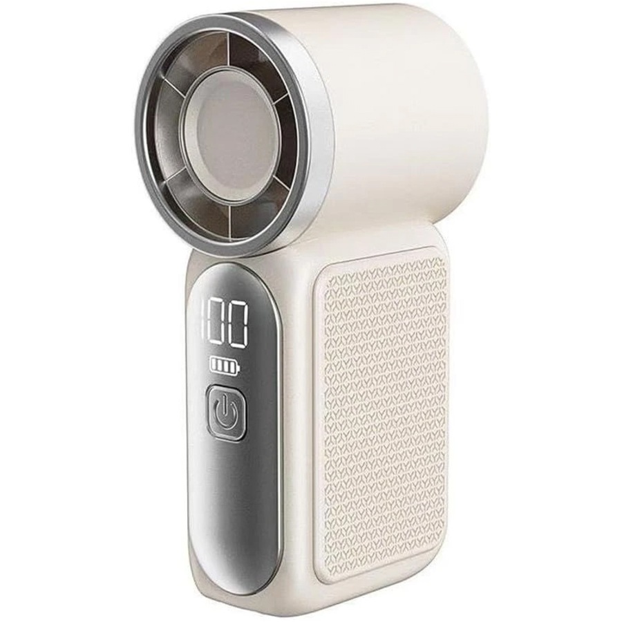 Deal365 3000mah Mini Portable Ice Fan with Smart LED Display�CHandheld Turbo Cooling Fan