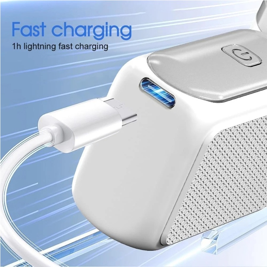 Deal365 3000mah Mini Portable Ice Fan with Smart LED Display�CHandheld Turbo Cooling Fan