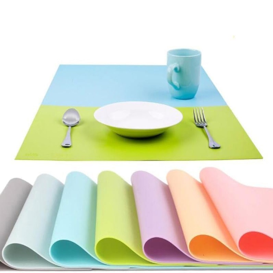 Deal365 4Pcs Non-Slip PVC Table Place Mats Dinner Heat Insulation Placemat 30x45cm