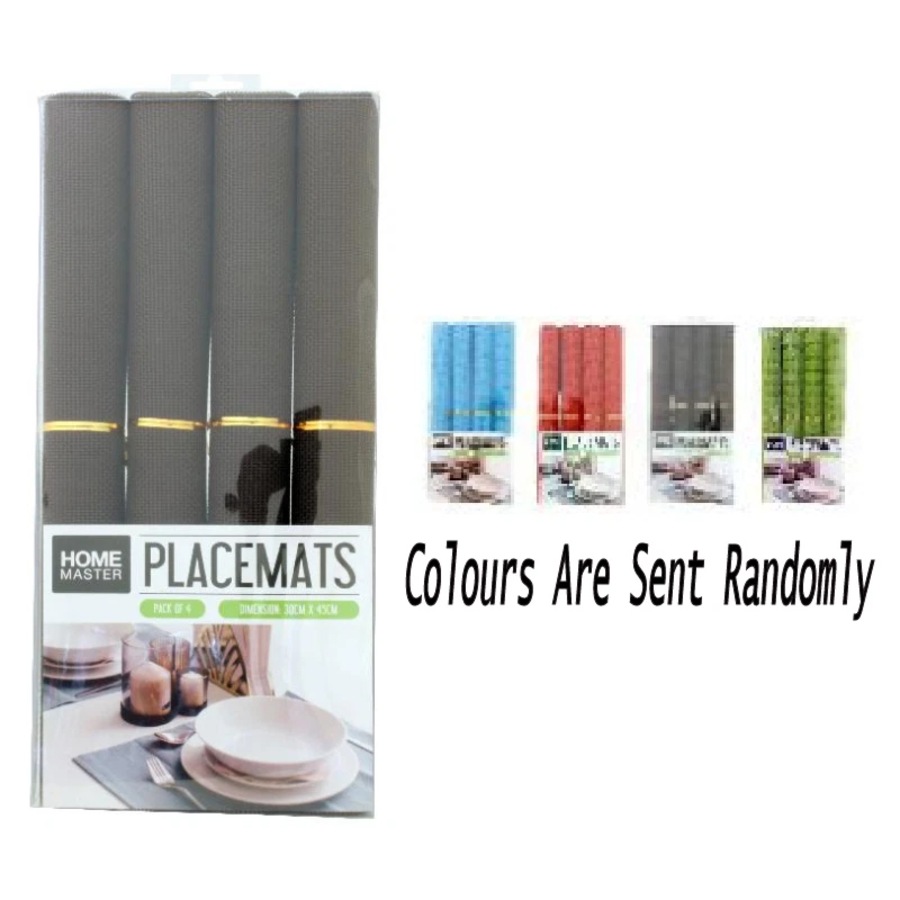 Deal365 4Pcs Non-Slip PVC Table Place Mats Dinner Heat Insulation Placemat 30x45cm