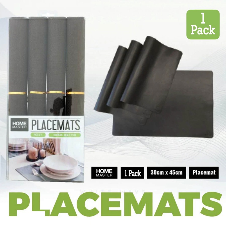 Deal365 4Pcs Non-Slip PVC Table Place Mats Dinner Heat Insulation Placemat 30x45cm