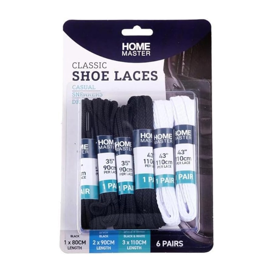 Deal365 6 Pairs Assorted Size Flat Shoelaces Shoe Laces Strings for Sports Shoes Boots Sneakers Skates