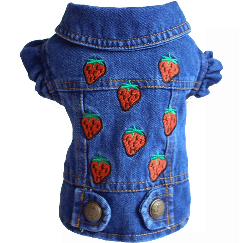 Buy Dog Denim Jacket Vest Pet Clothes Dog Coat Jean Cat Vest Puppy