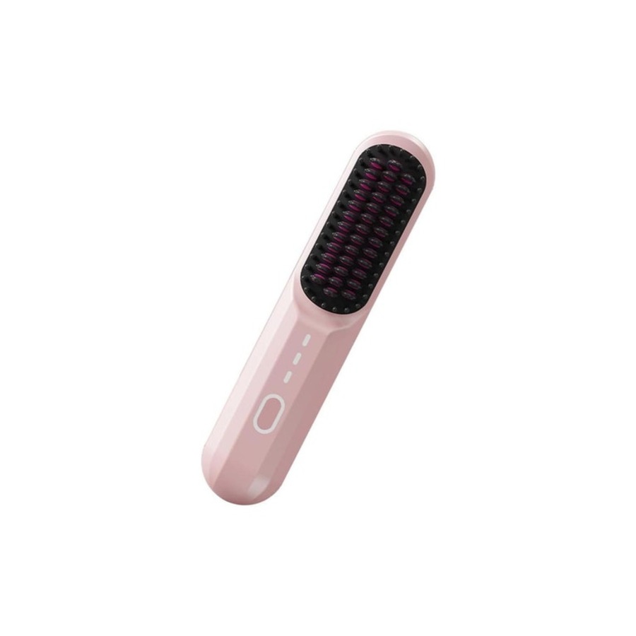 Hair Straightener Brush Fast Heating USB Rechargeable Ionic Hot Brush