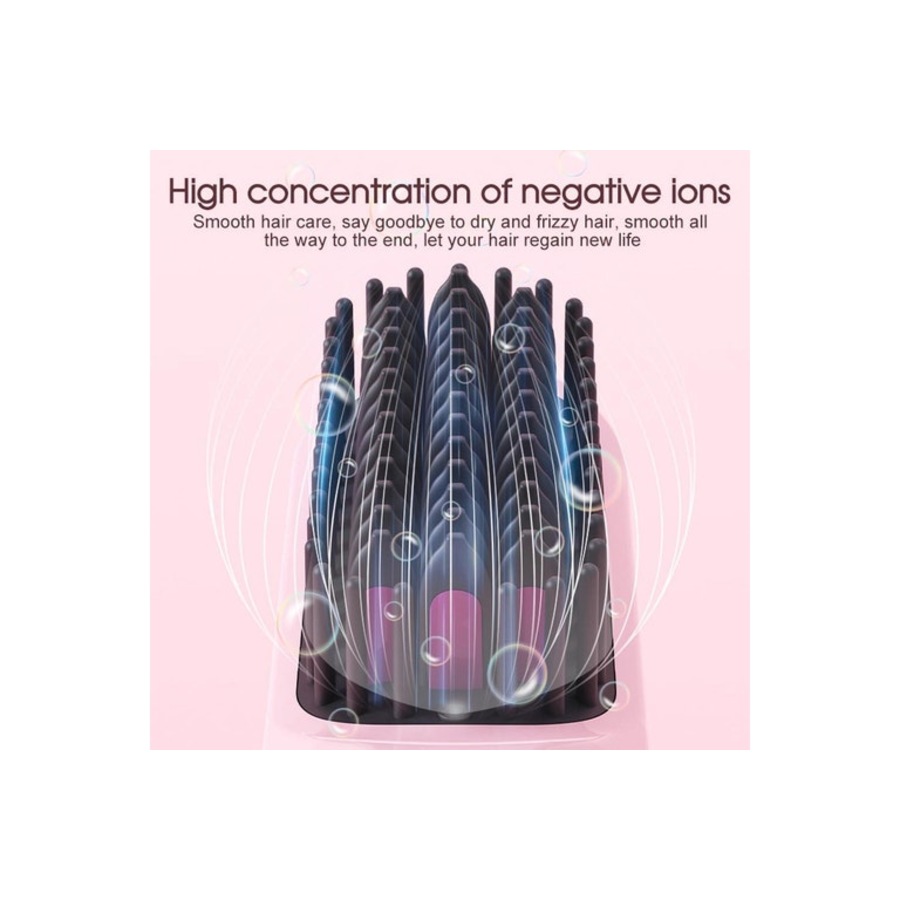 Hair Straightener Brush Fast Heating USB Rechargeable Ionic Hot Brush