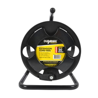 Buy Heavy Duty Metal Extension Cord Reel Stand In Black, Holds Up To 20m -  MyDeal