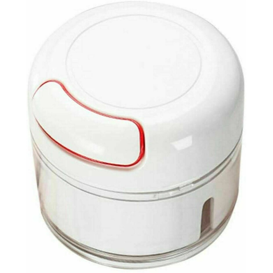 Manual Pull Mini Chopper Stainless Steel Blade Cord Chop Salad Bowl Hand Food