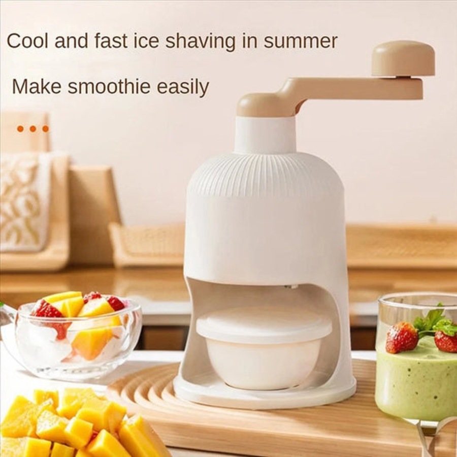 Manual Shaved Ice Maker Small Ice Crusher Snow Cone Machine for Desserts & Drinks