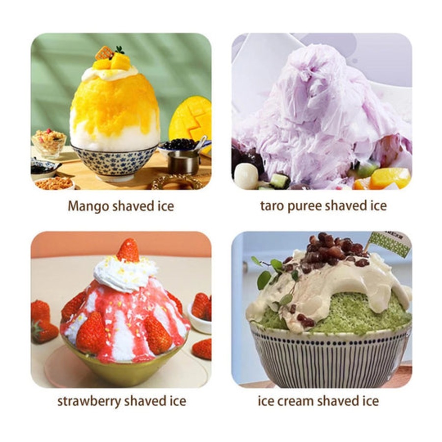 Manual Shaved Ice Maker Small Ice Crusher Snow Cone Machine for Desserts & Drinks