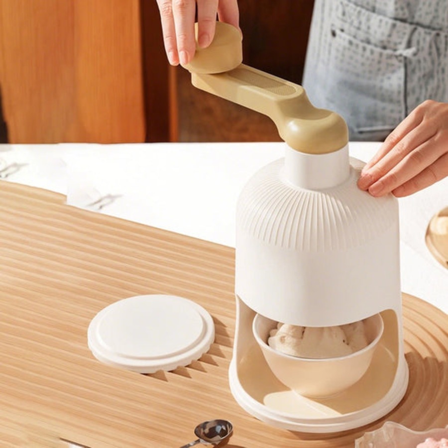 Manual Shaved Ice Maker Small Ice Crusher Snow Cone Machine for Desserts & Drinks