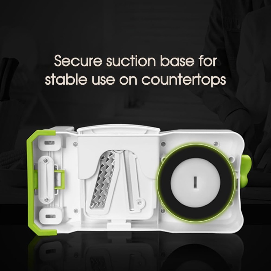 Manual Vegetable Spiral Shredder with 5 Blades ? Zoodle Maker & Slicer