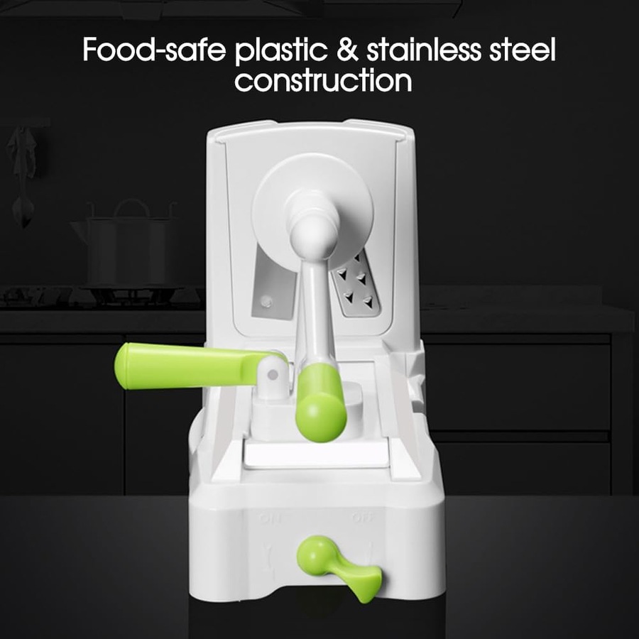 Manual Vegetable Spiral Shredder with 5 Blades ? Zoodle Maker & Slicer