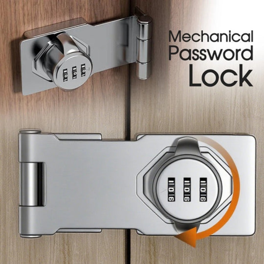 Mechanical Password Lock Hasp � Keyless Combination Cabinet Drawer Door Lock