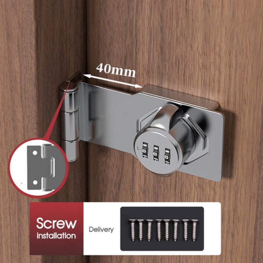 Mechanical Password Lock Hasp � Keyless Combination Cabinet Drawer Door Lock