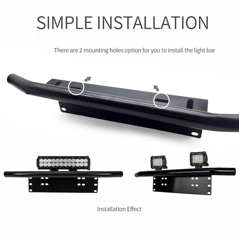 Buy Mounting Bracket Black Number Plate Bullbar Frame For Driving Light