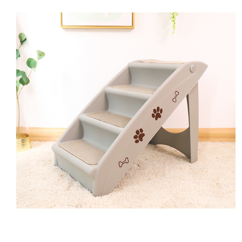 Buy Pet Stairs 3 Steps Portable Cat Dog Ladder w/ Washable Ramp Climb For Pup Play MyDeal