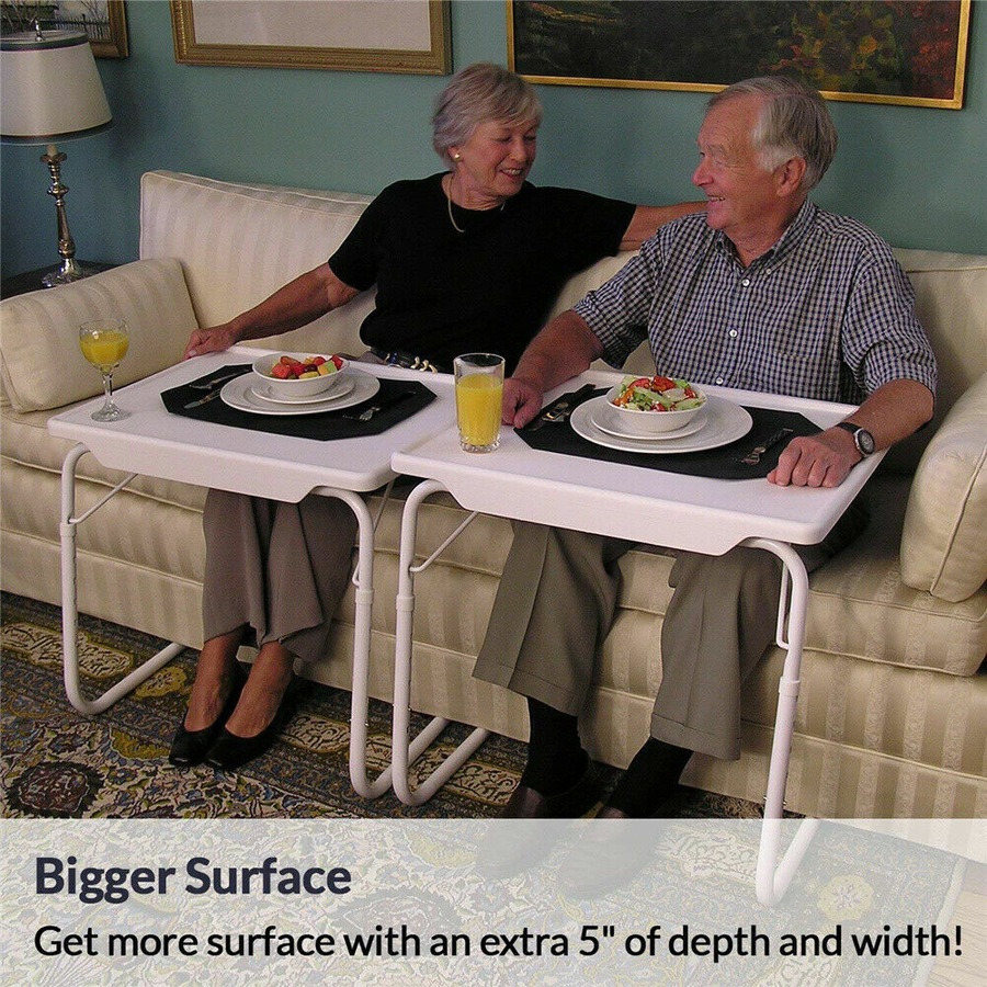 Portable Foldable Table Laptop Adjustable Tray Bed Desk TV Dinner Mate Office