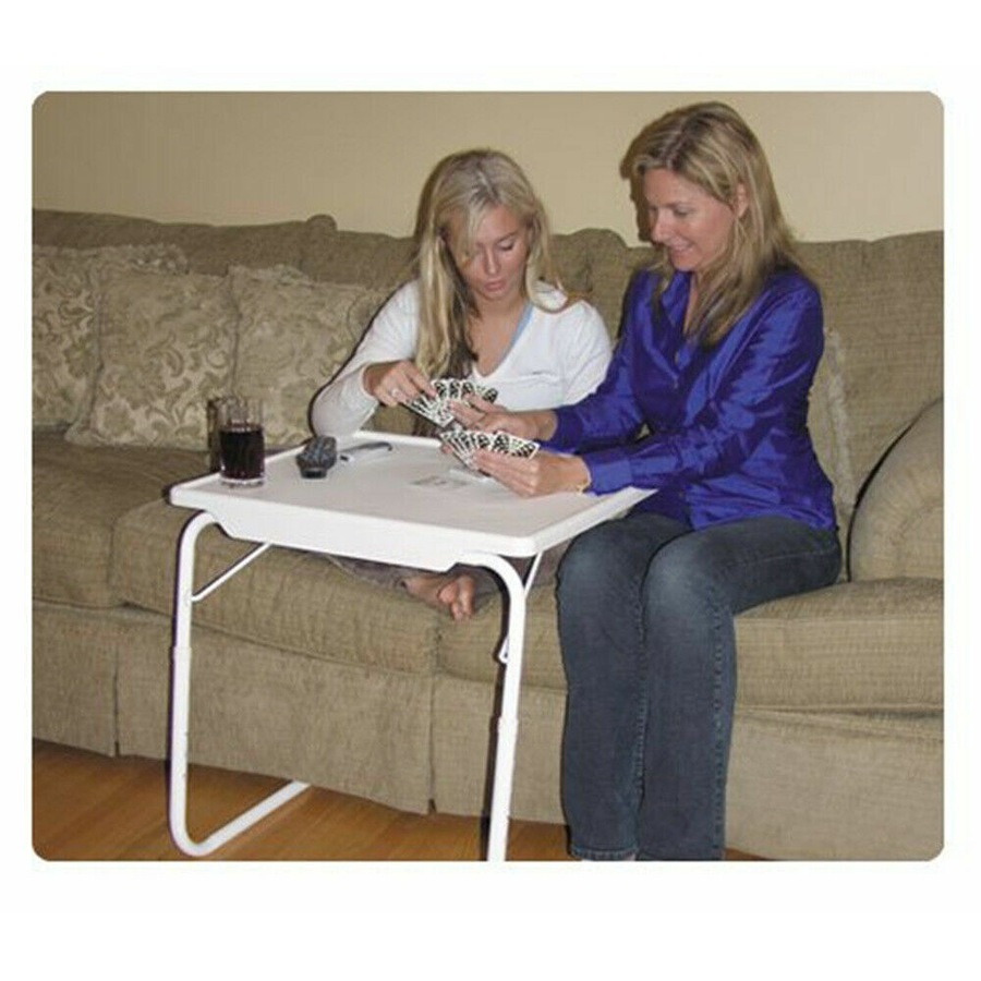 Portable Foldable Table Laptop Adjustable Tray Bed Desk TV Dinner Mate Office