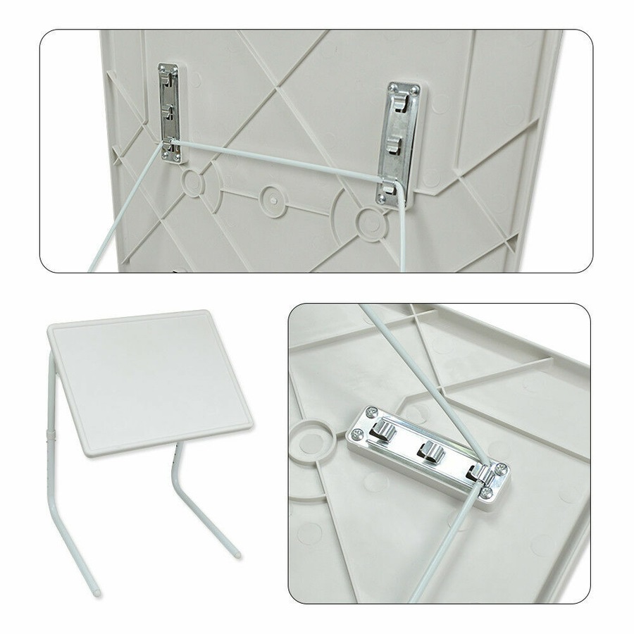 Portable Foldable Table Laptop Adjustable Tray Bed Desk TV Dinner Mate Office