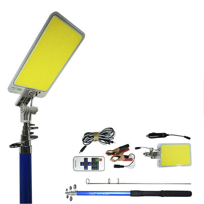 Portable Telescopic Fishing Rod Lamp Light Cars Repair LED Lantern Camping AU