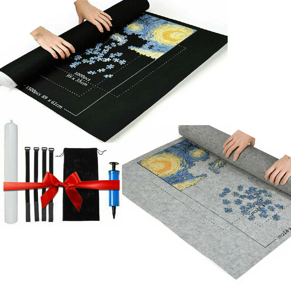 Professional Jigsaw Puzzle Roll Mat Felt Mat Up to 1500 Pieces Storage Mat
