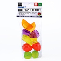 Reusable Ice Cubes Pre-Filled 10PCS Fruit Assorted Designs and Colours