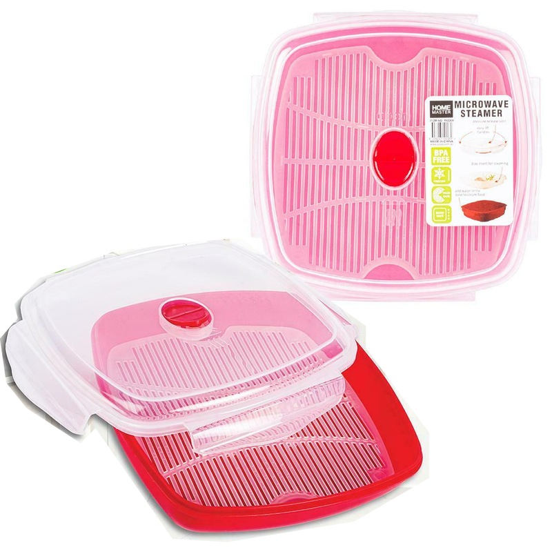 Buy Steamer Microwave Freezer Safe Container Cook Reheat 21cm Home