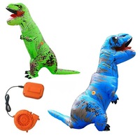 Adult Costume T-Rex Blow Inflatable Dinosaur Jurassic World Park Trex AU STOCK