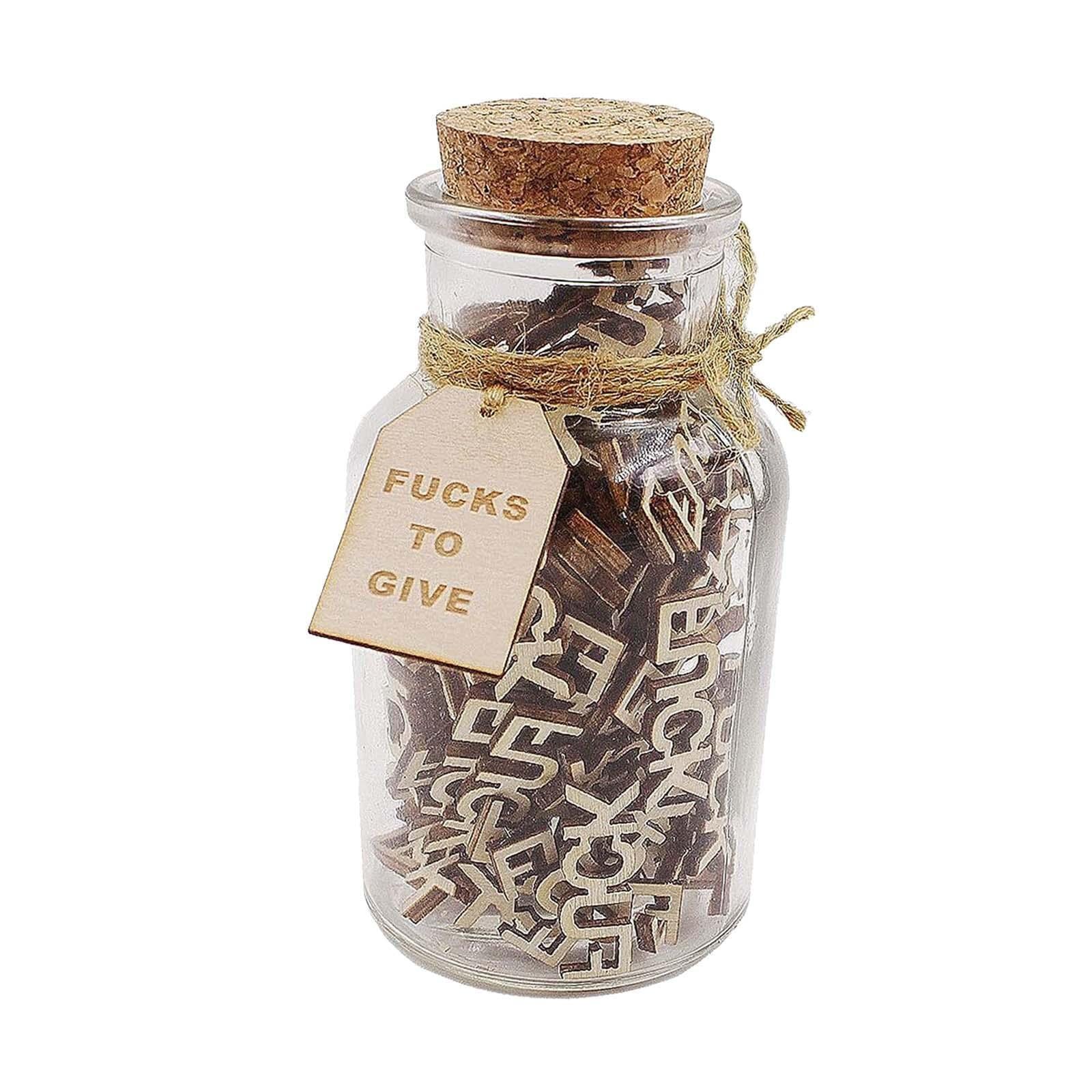 Lettering Jars Buy Wooden Cutout Letter Piece Jar of Letters Gift Jar Wood Slices ...