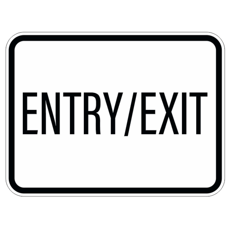 Buy Entry/Exit Sign Aluminium NonReflective Safety Sign MyDeal