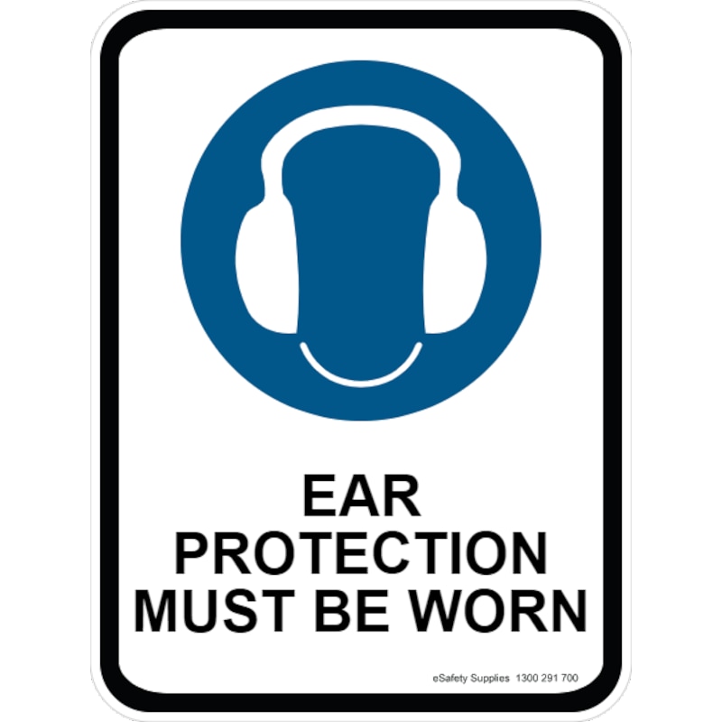 Buy Mandatory Sign - Ear Protection Must Be Worn- 450 x 600mm - MyDeal