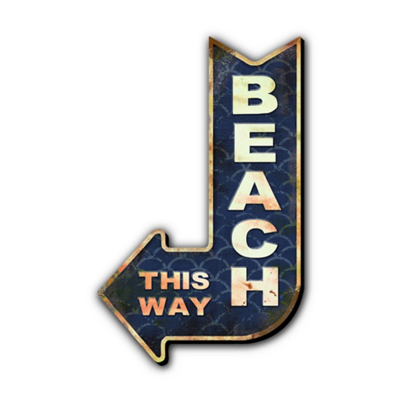 Buy Beach Arrow Sign Wall Art 30x48cm - MyDeal