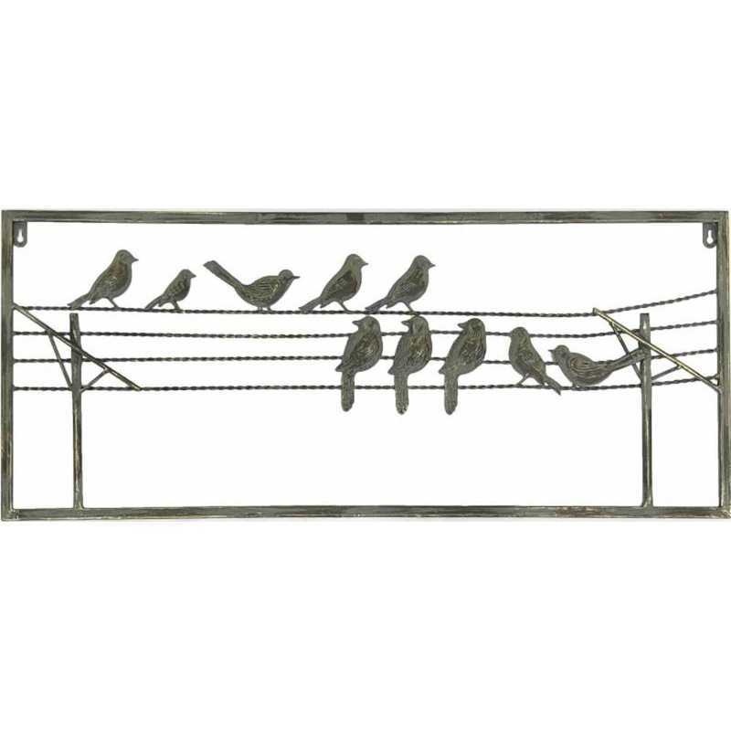 Buy Bird On Wire Metal Wall Art Hanging Screen Sign Outdoor Indoor 85x35cm MyDeal