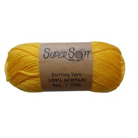 bulk 12 Super Soft Knitting Yarn Canary Yellow