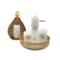 bulk 16 Unscented White Pillar Candle 670G 7x20cm