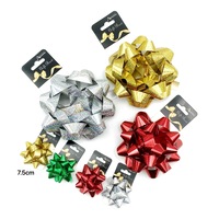 bulk 24 Holographic Gift Bow 7.5cm Assorted Cols