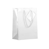 bulk 24 Medium Matte White Gift Bags 18x23cm