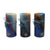bulk 24 Ocean Views Pillar Candle 3 Assort Wedding Party Tapered Fragrance 7x15cm
