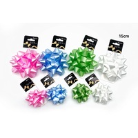 bulk 24 Satin Gift Bow 15cm Assorted Cols