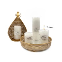 bulk 36 Unscented White Pillar Candle 335G 7x10cm