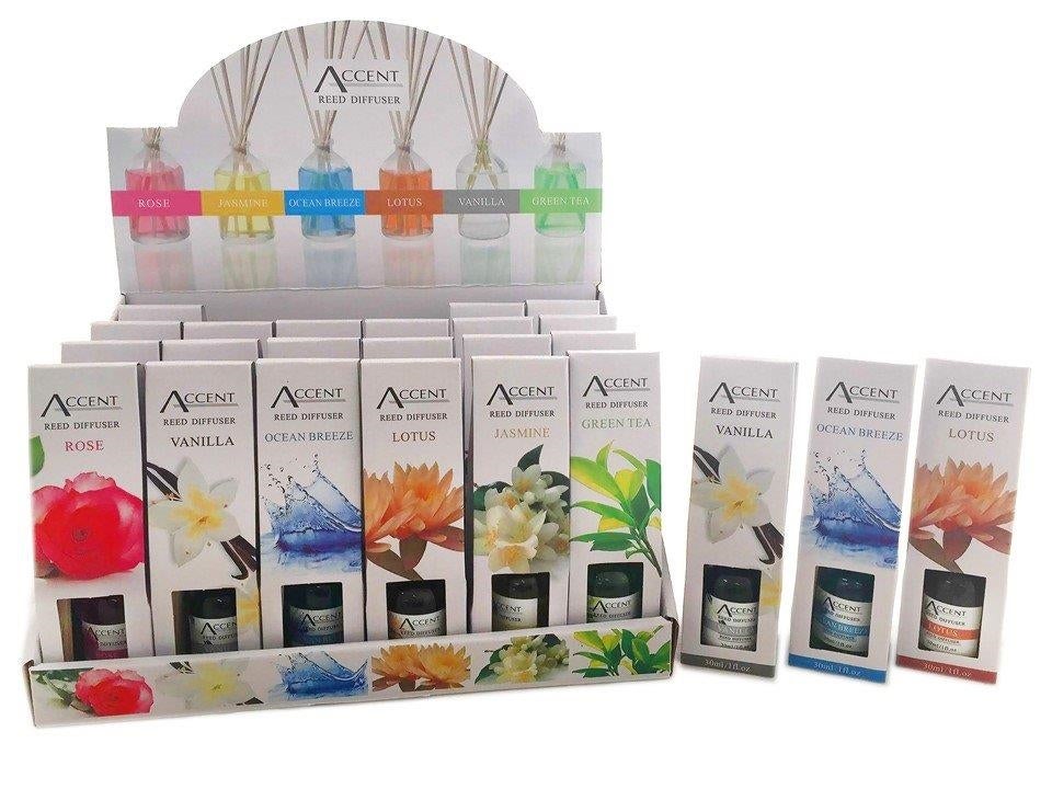 bulk 72 30ml Mini Reed Diffuser 6 Assort Fragrance Aromatherapy Aroma
