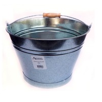 bulk 8 Galvanized Bucket W Handle 10L Garden Water Ice Storage Pot 28x27cm