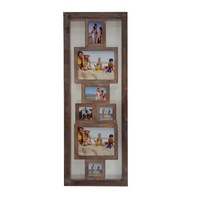 Large Antique Glass Front 7 Collage Photo Frame 43x116cm