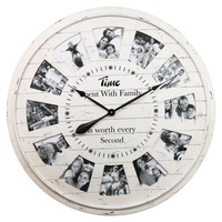 Large Wall Clock & Picture Frame, 80cm