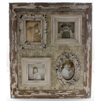 Rustic French 4 Collage Photo Frame 46x53cm