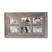 Rustic Natural 6 Collage Photo Frame 79x46cm