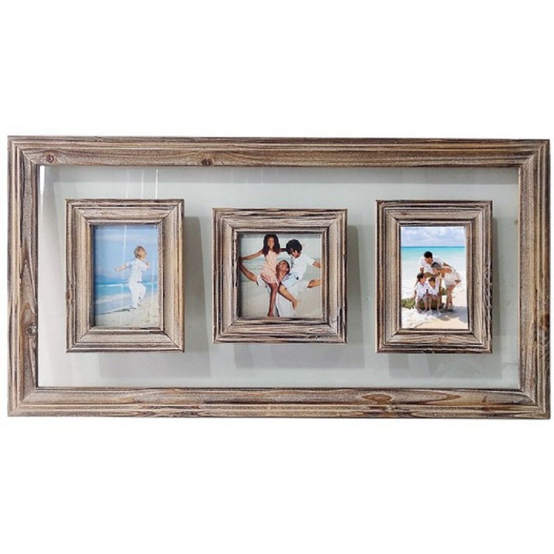 Buy Vintage Glass Frame 3 Collage Photo Frame 75x38cm MyDeal