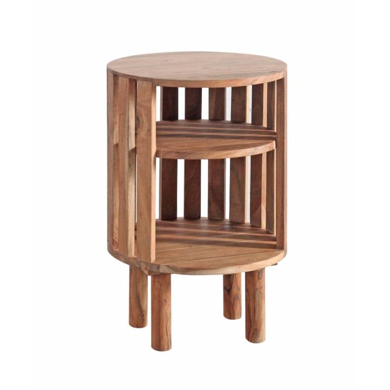 Buy Wesley Open Side Table Acacia Wood Lamp Bed Side Unit Nightstand