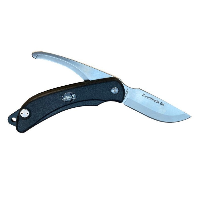 EKA 7317308 - 100mm Stainless Steel Swing Blade G4 Folding Knife (Black EKA ProFlex Handle)